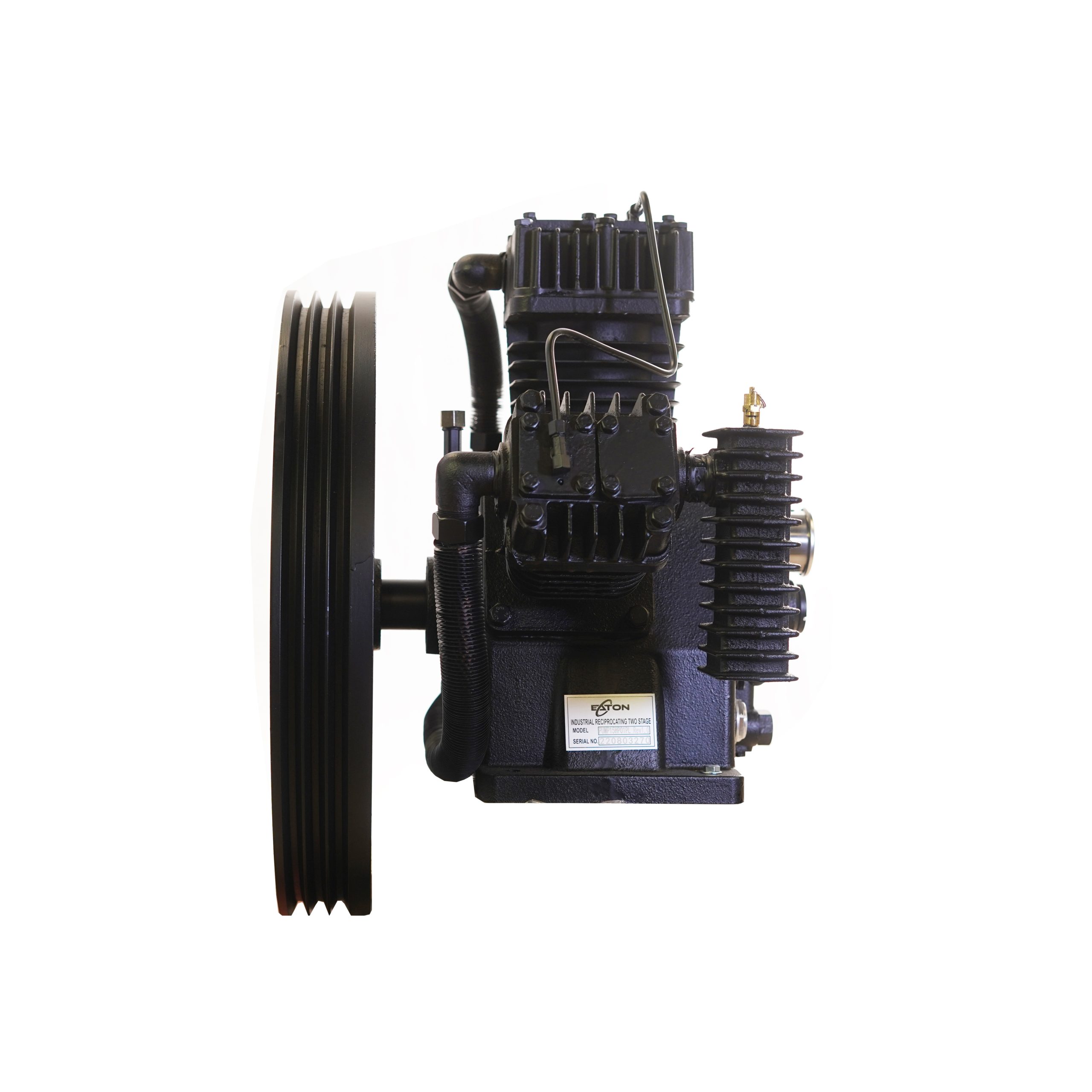 15HP 44CFM Displacement 2 Stage 3Cyl Pressure Lubricated Bare Pump w/Flywheel - Image 4