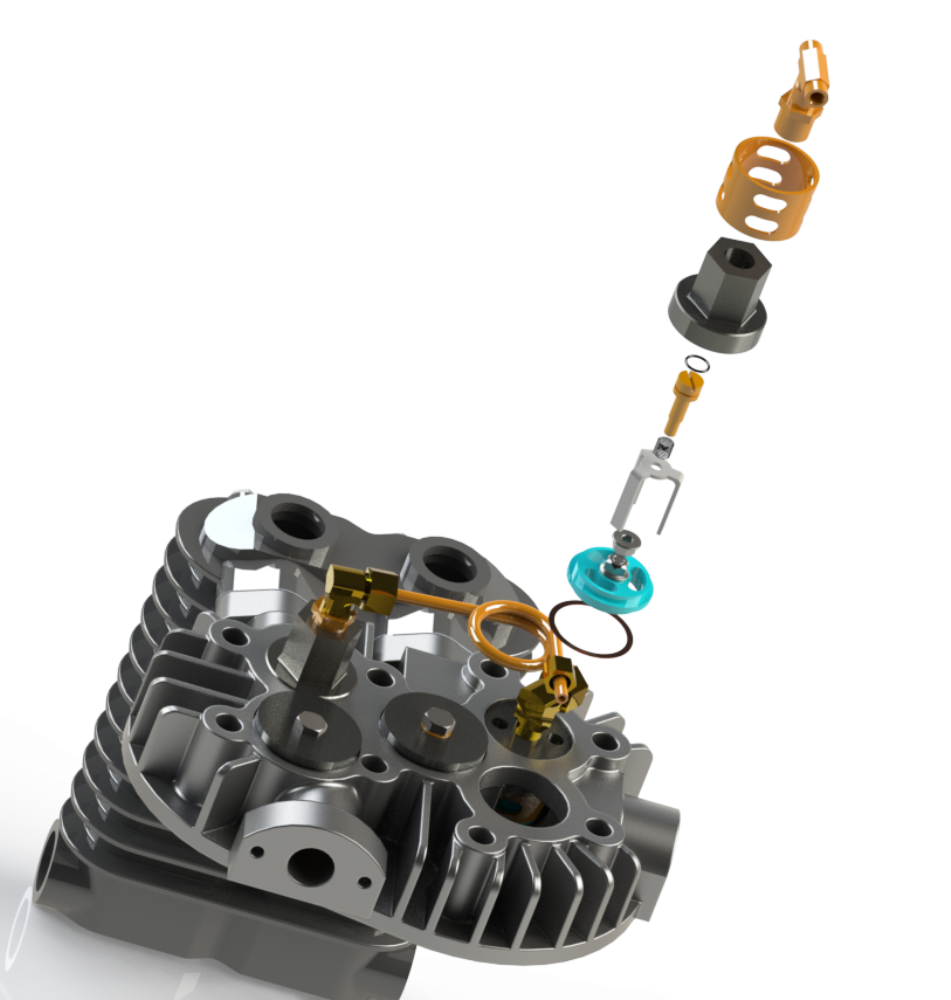 15HP 44CFM Displacement 2 Stage 3Cyl Pressure Lubricated Bare Pump w/Flywheel - Image 10