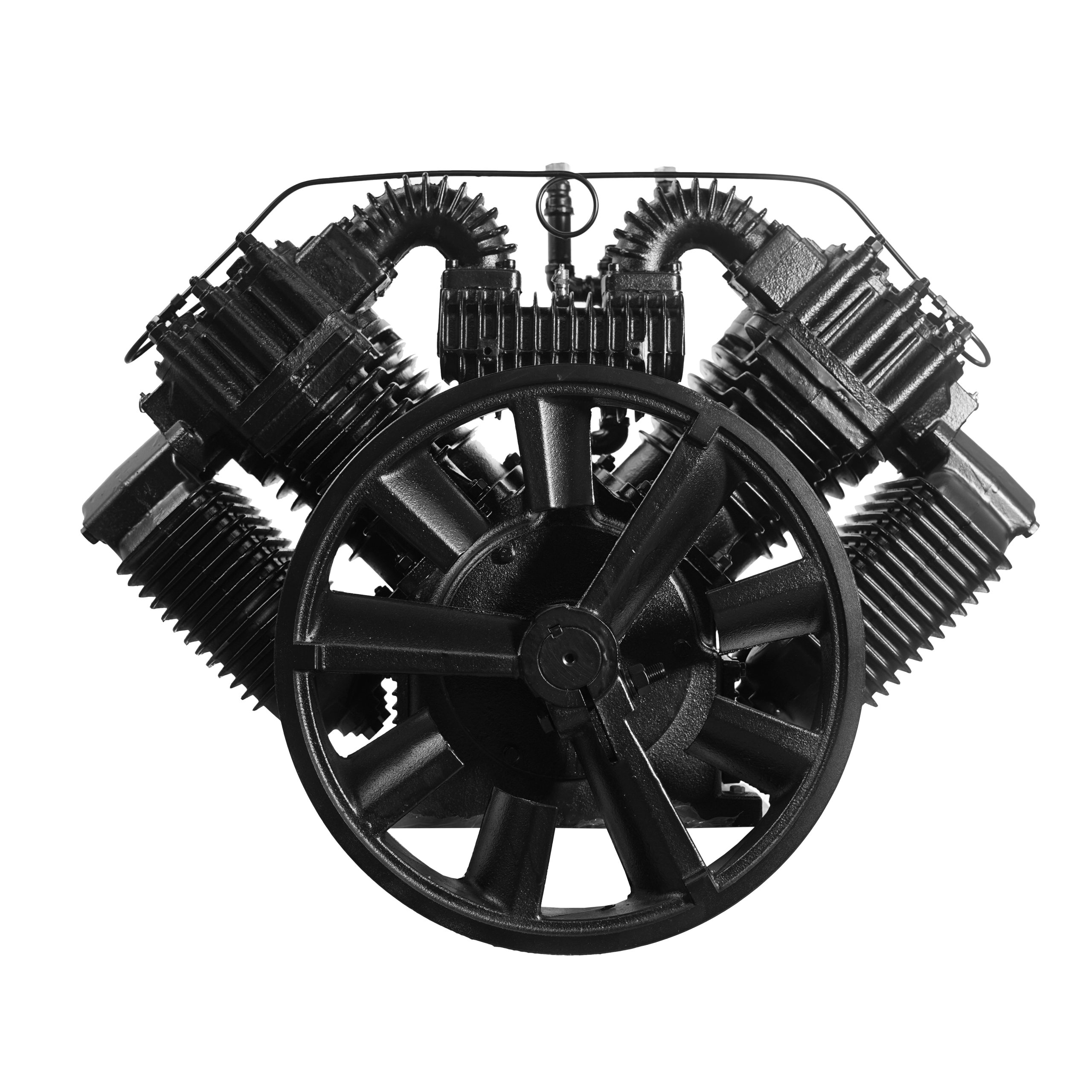 25HP 98CFM Displacement 2 Stage Pump Pressure Lubricated Reciprocating Bare Pump ww/Flywheel - Image 3