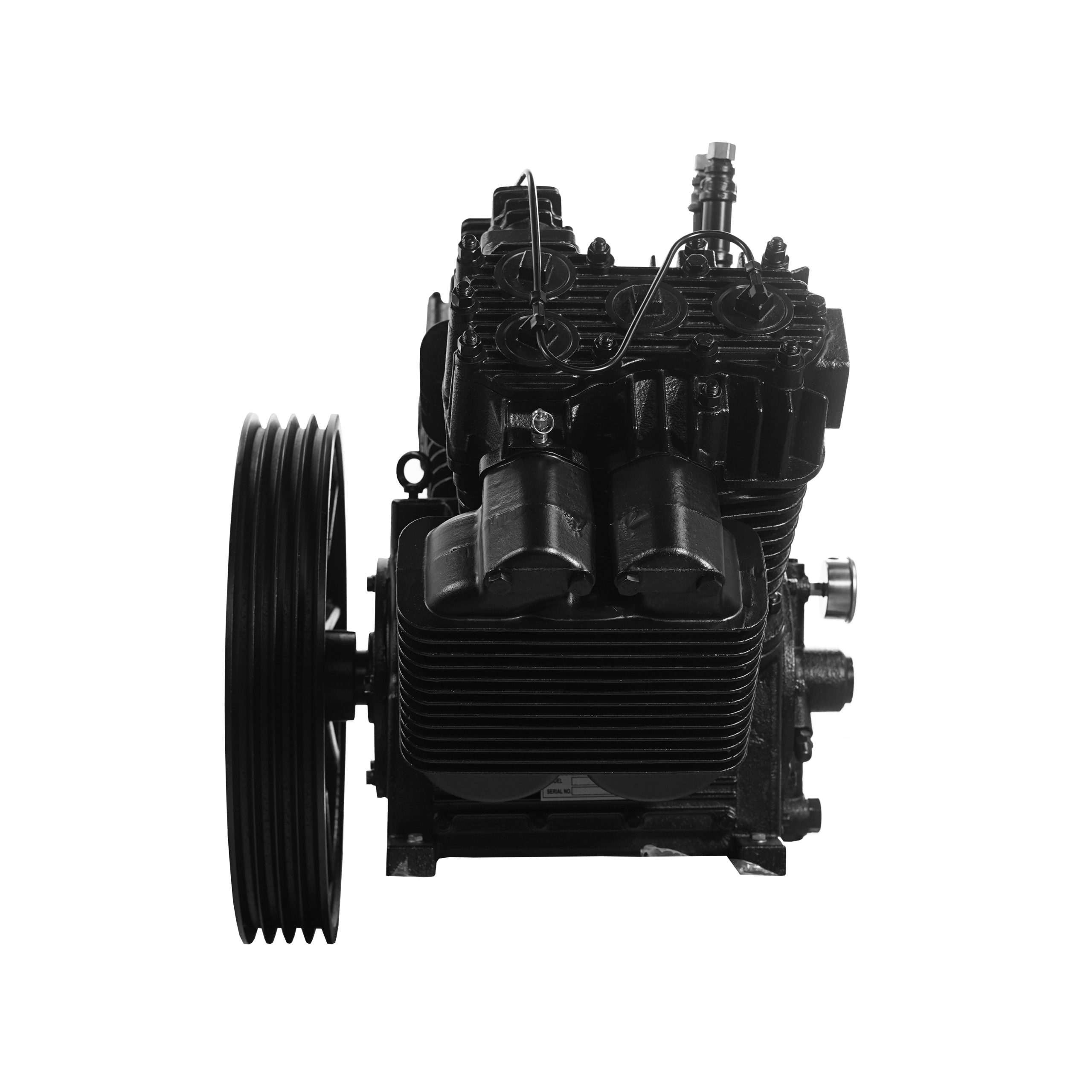 25HP 98CFM Displacement 2 Stage Pump Pressure Lubricated Reciprocating Bare Pump ww/Flywheel - Image 4
