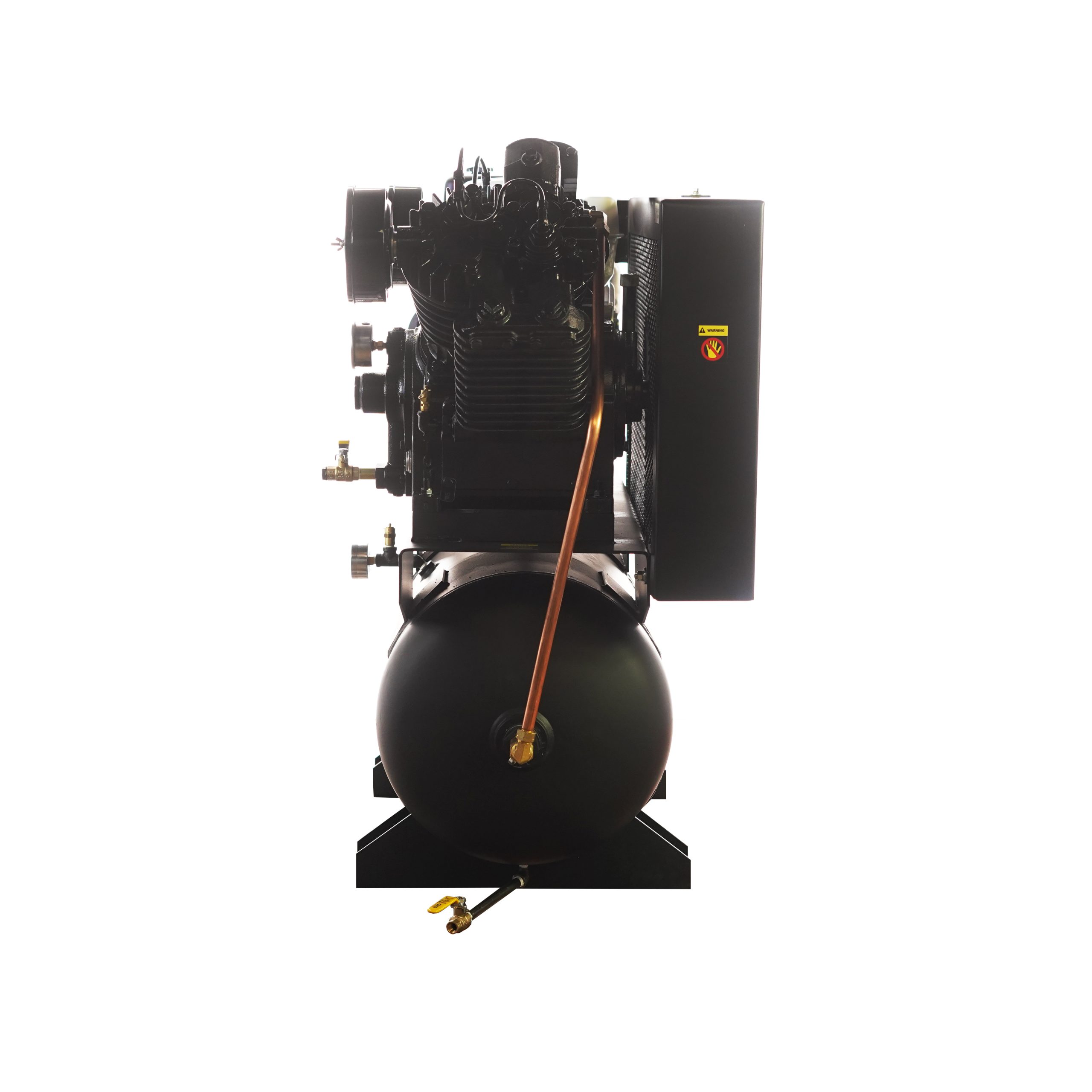 EMAX Honda GX Gas Driven w/Electric Start 13 HP V4 28CFM Pressure Lubricated 30 Gal.Truck Mount Stationary Air Compressor - Image 2