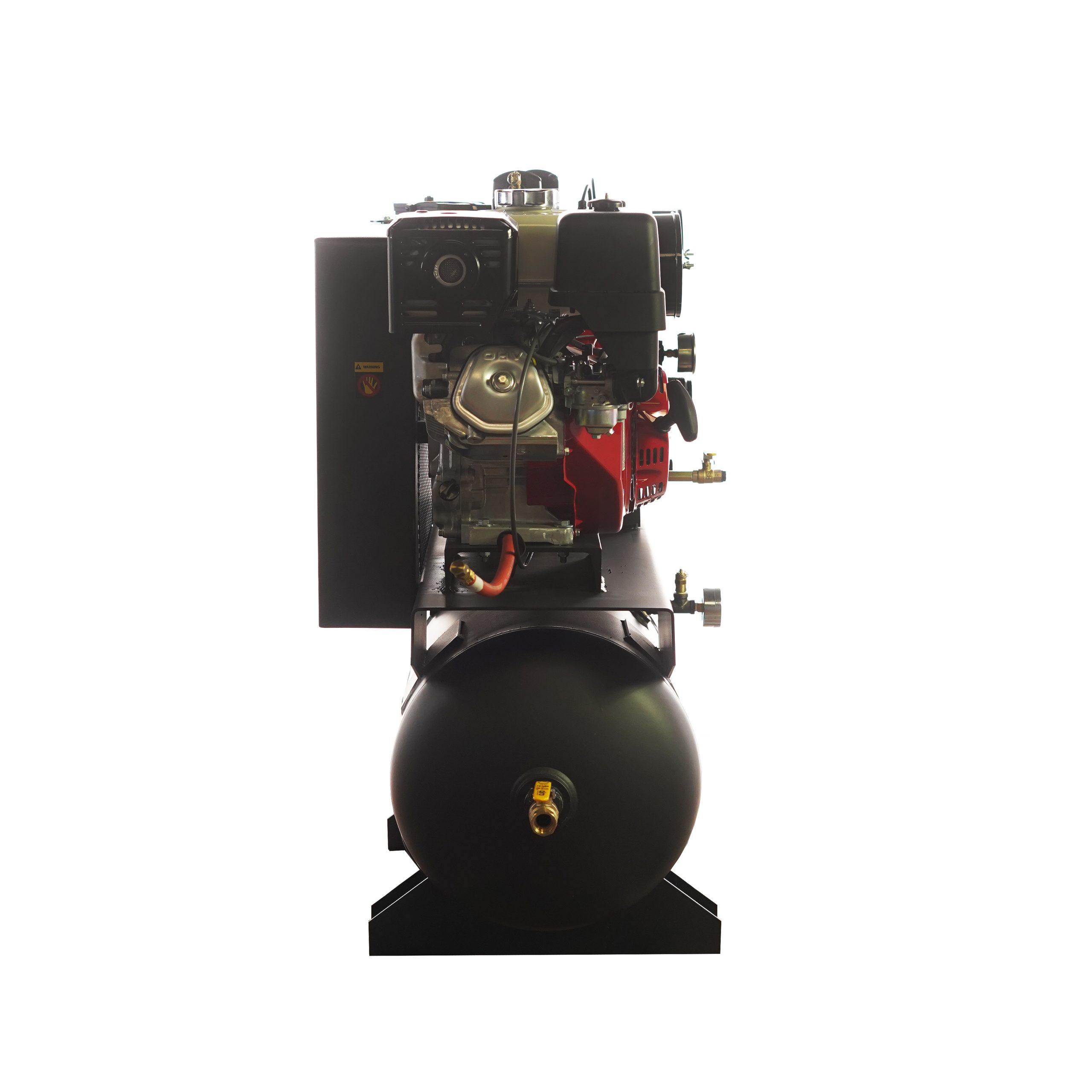 EMAX Honda GX Gas Driven w/Electric Start 13 HP V4 28CFM Pressure Lubricated 30 Gal.Truck Mount Stationary Air Compressor - Image 3