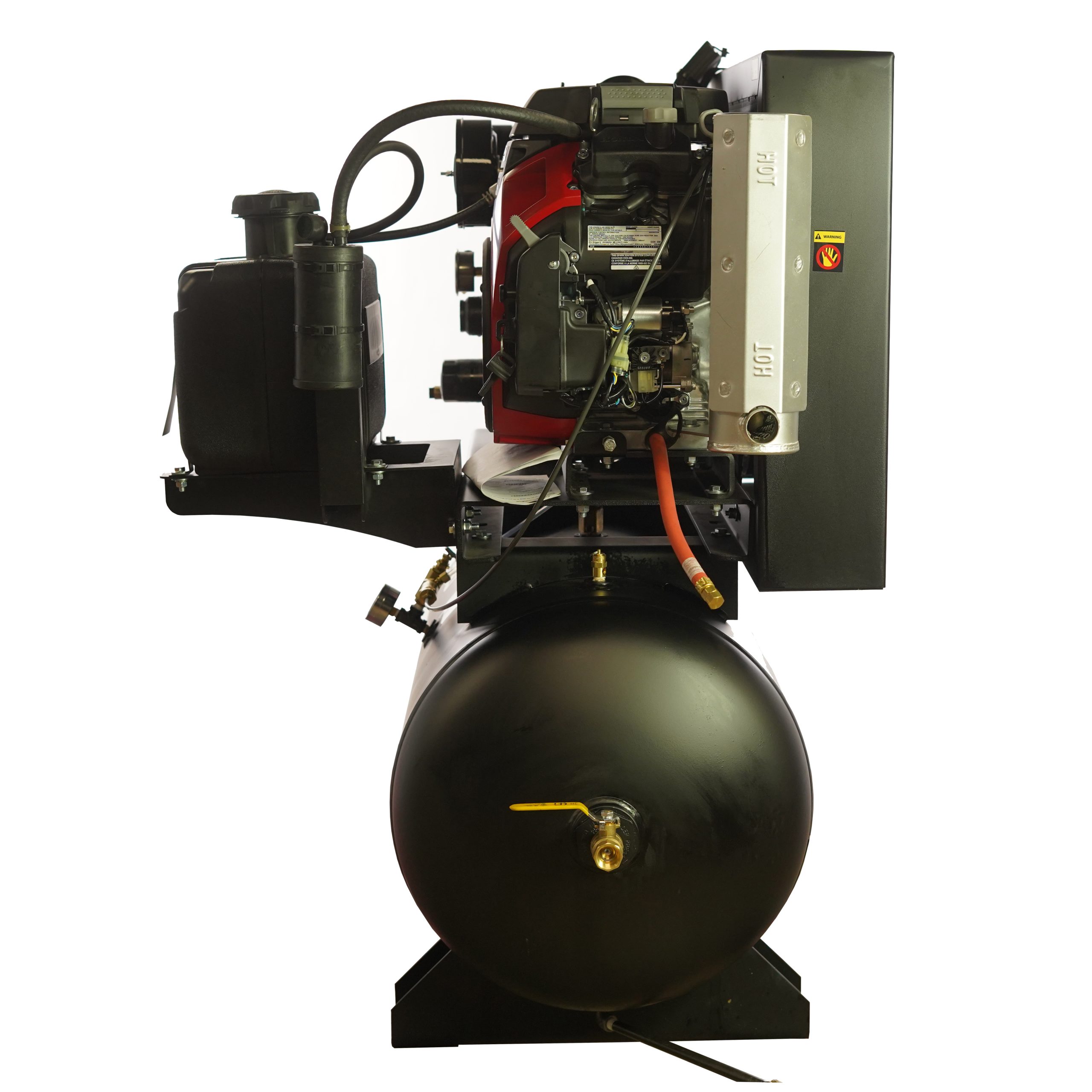 EMAX Honda GX Gas Driven w/Electric Start 18HP V4 39CFM Pressure Lubricated 60 Gal.Truck Mount Stationary Air Compressor - Image 3