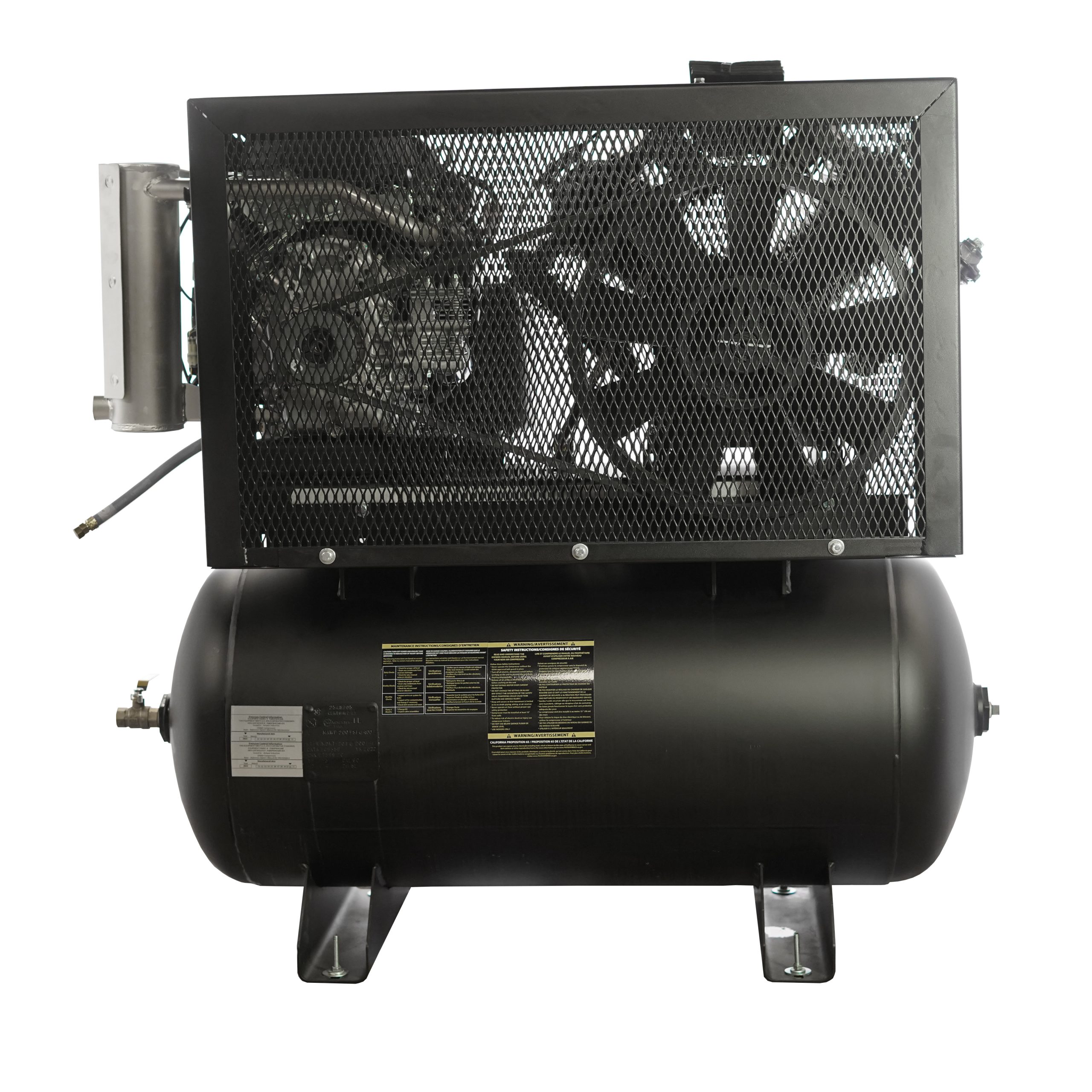 EMAX Honda GX Gas Driven w/Electric Start 18HP V4 39CFM Pressure Lubricated 60 Gal.Truck Mount Stationary Air Compressor - Image 6