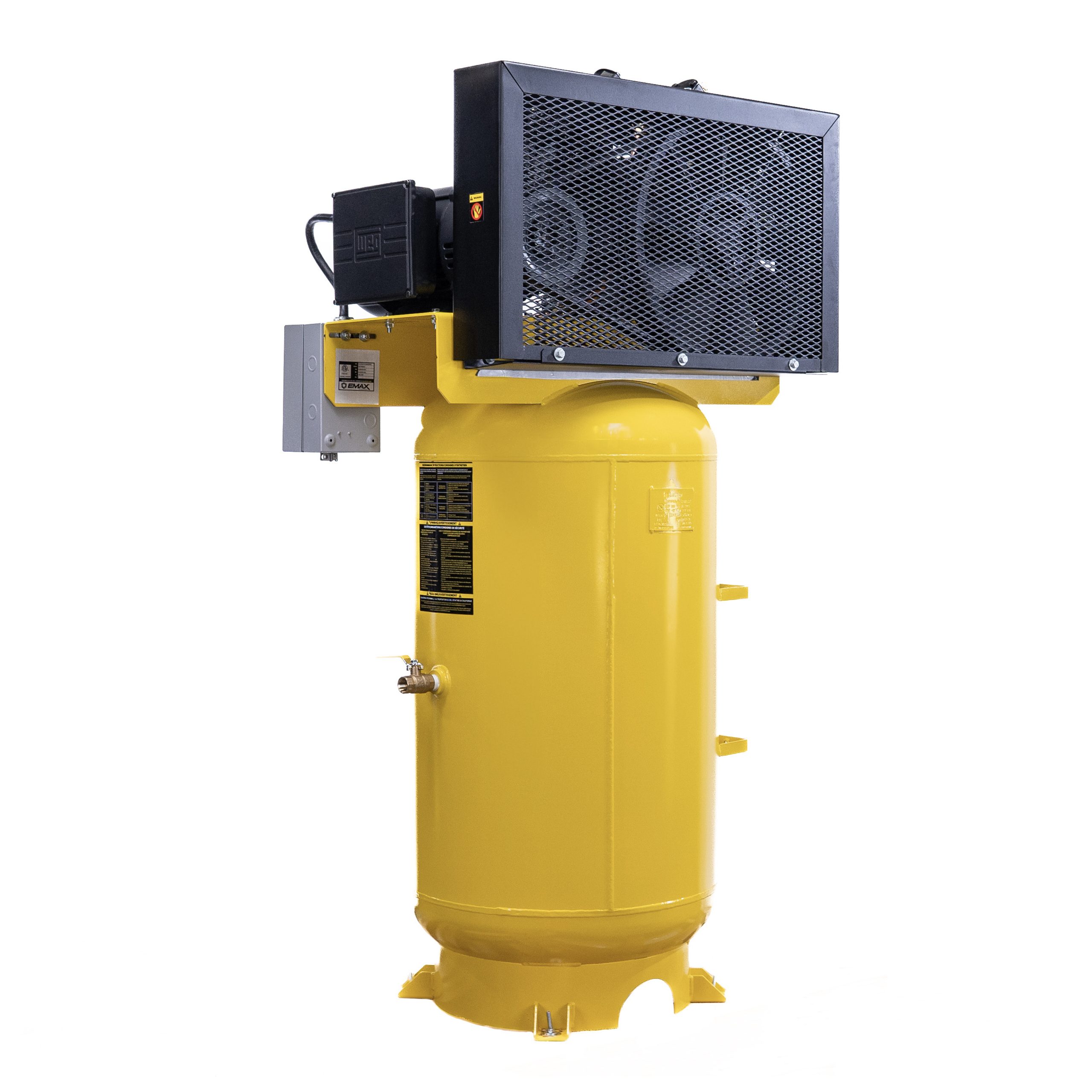 EMAX Industrial 10HP 38CFM 1-Phase 80 gal. Vertical Industrial Electric Air Compressor-w/Pressure Lube Pump,w/Isolator Pads - Image 3