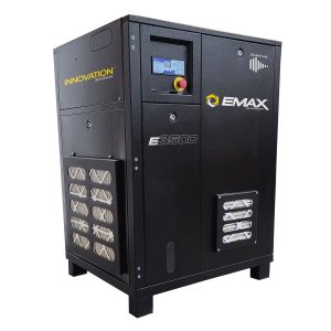 EMAX 25HP 3PH 208V 98CFM Fixed Speed Industrial Rotary Screw Compressor-Cabinet Only -60,000 HR pump life