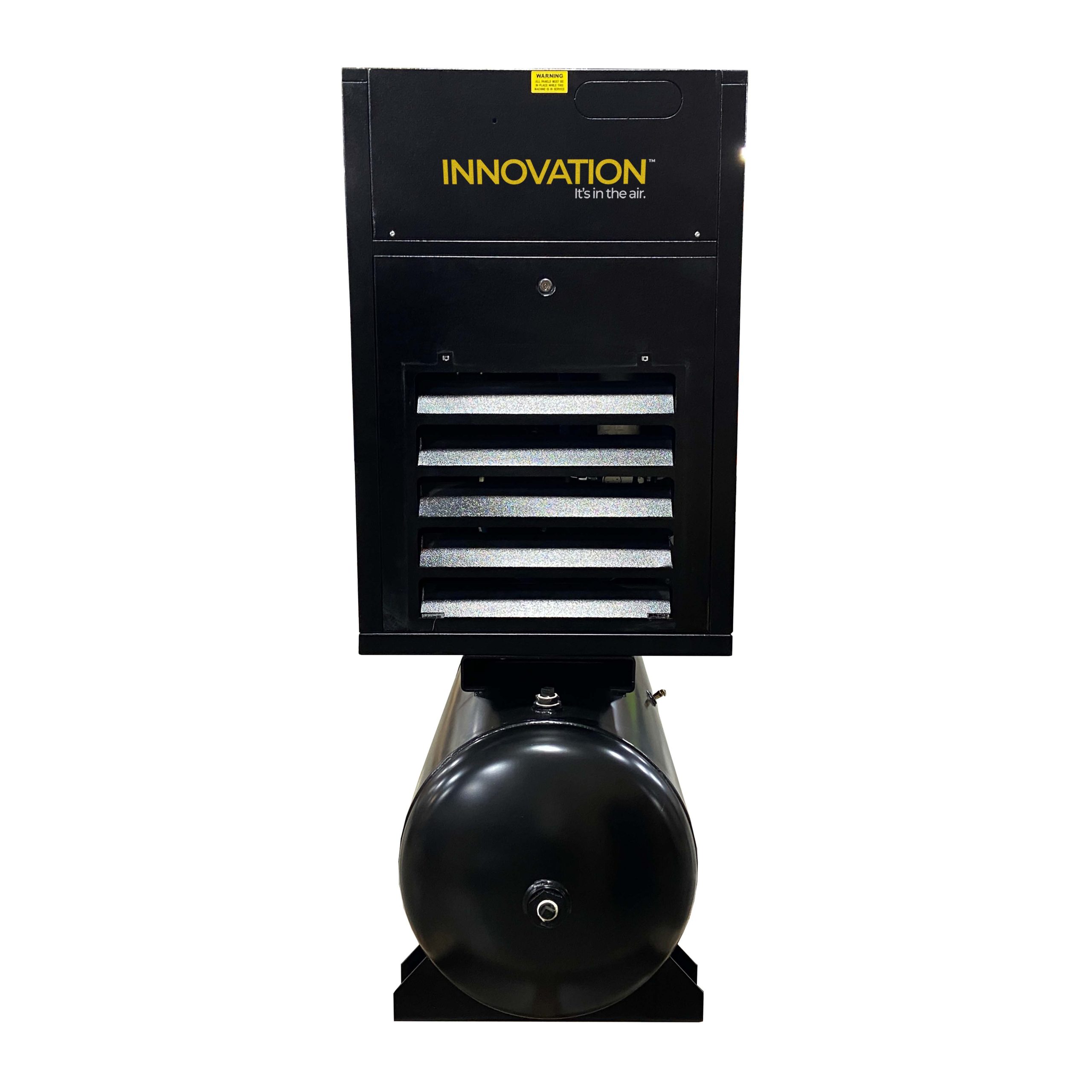 EMAX 20HP 3PH 460V 76CFM Fixed Speed Industrial Rotary Screw Compressor mounted on a 120 Gal horizontal Tank swingarm 115CFM Air Dryer - Image 2
