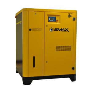EMAX 60HP 3PH 208V 261CFM Energy Efficient Variable Speed Industrial Rotary Screw Compressor-Cabinet Only -100,000 HR pump life