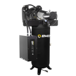 EMAX Silent Air  Industrial 5HP 2CYL Single Stage 19CFM 60 Gallon Air Compressor w/isolator pads - Splash Lube Pump,w/Isolator Pads