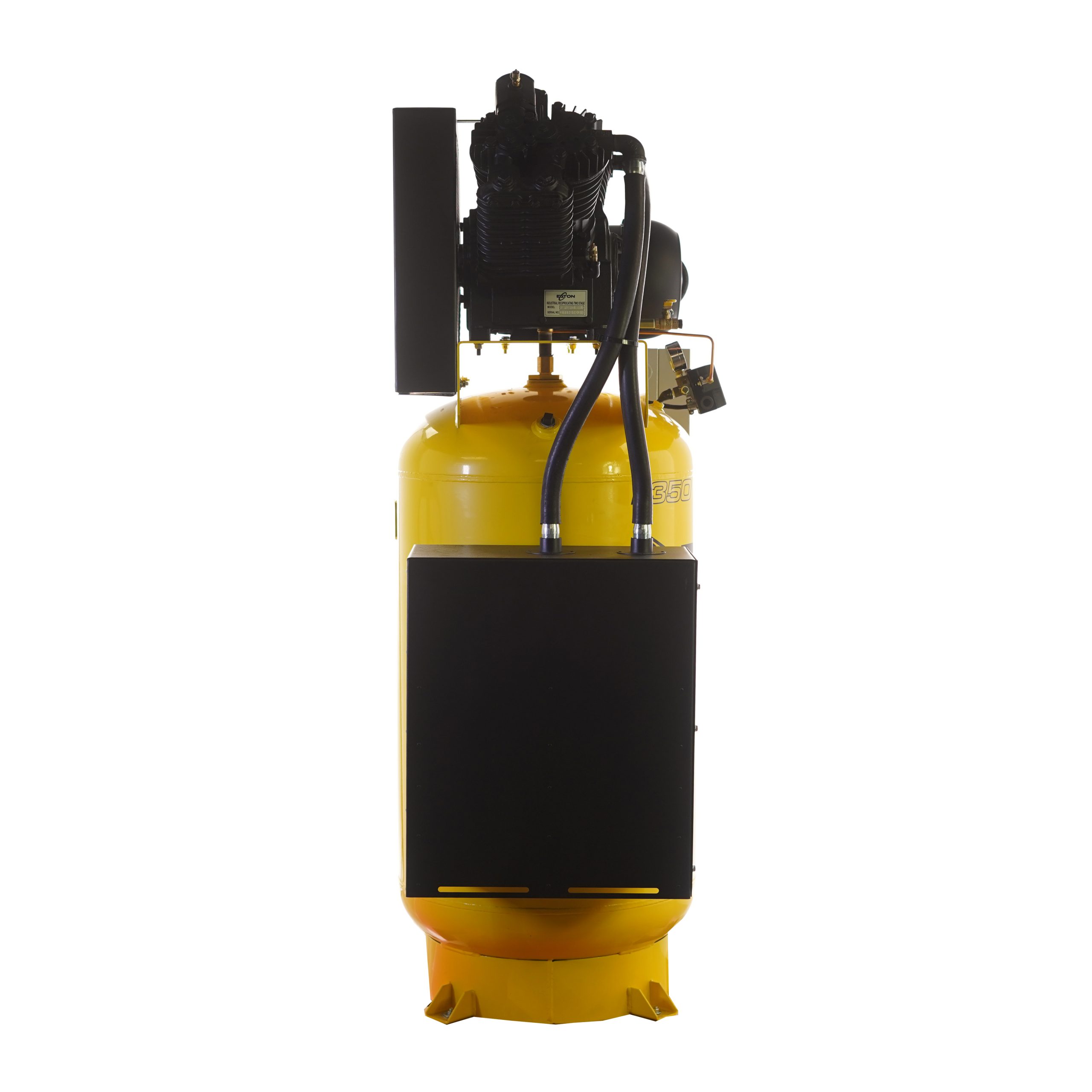 EMAX Silent Air Industrial 10HP V4 Two Stage 1Ph 38CFM 80 Gallon Air Compressor w/isolator pads - Splash Lubricated, w/isolator pads - Image 4