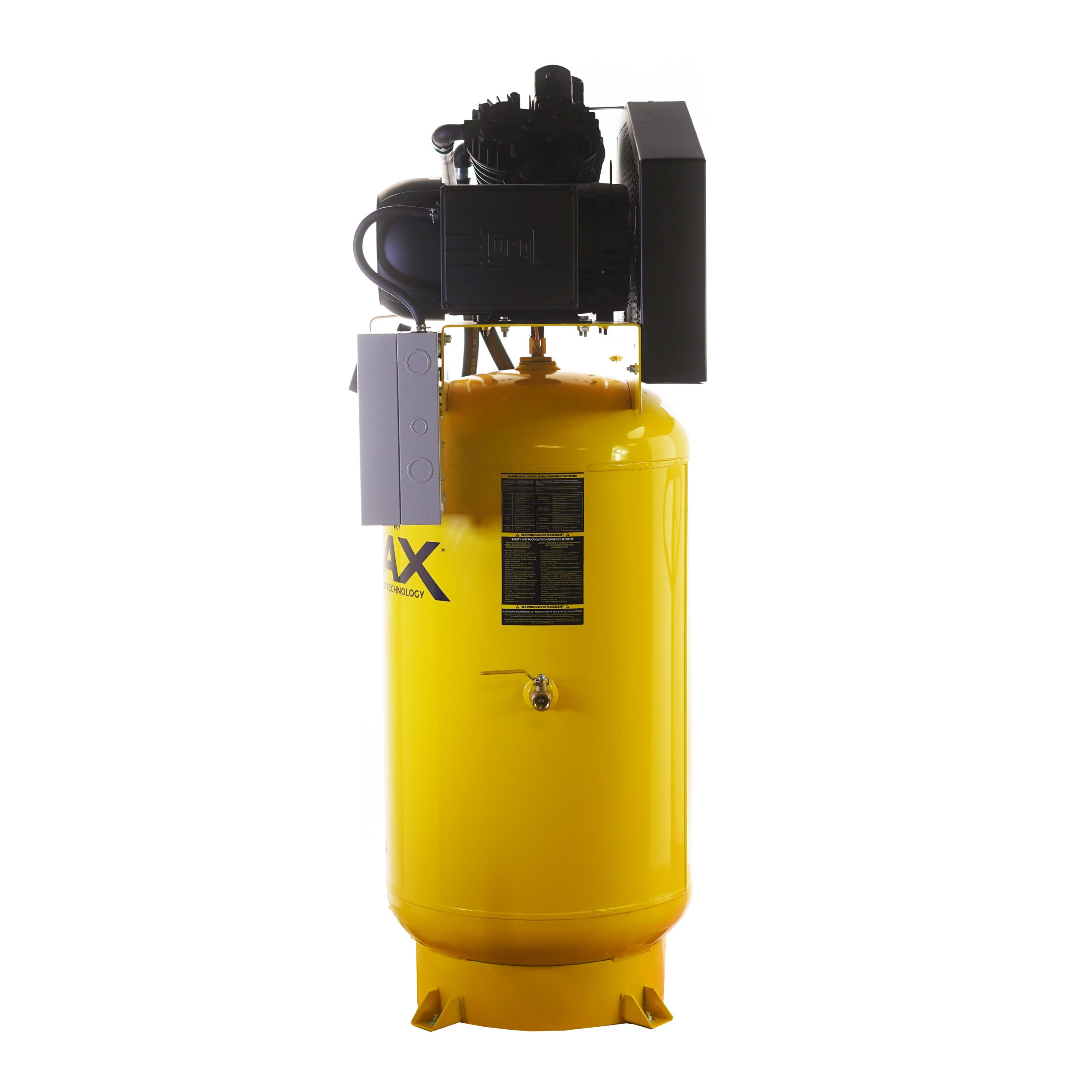 EMAX Silent Air Industrial 10HP V4 Two Stage 1Ph 38CFM 80 Gallon Air Compressor w/isolator pads - Splash Lubricated, w/isolator pads - Image 5