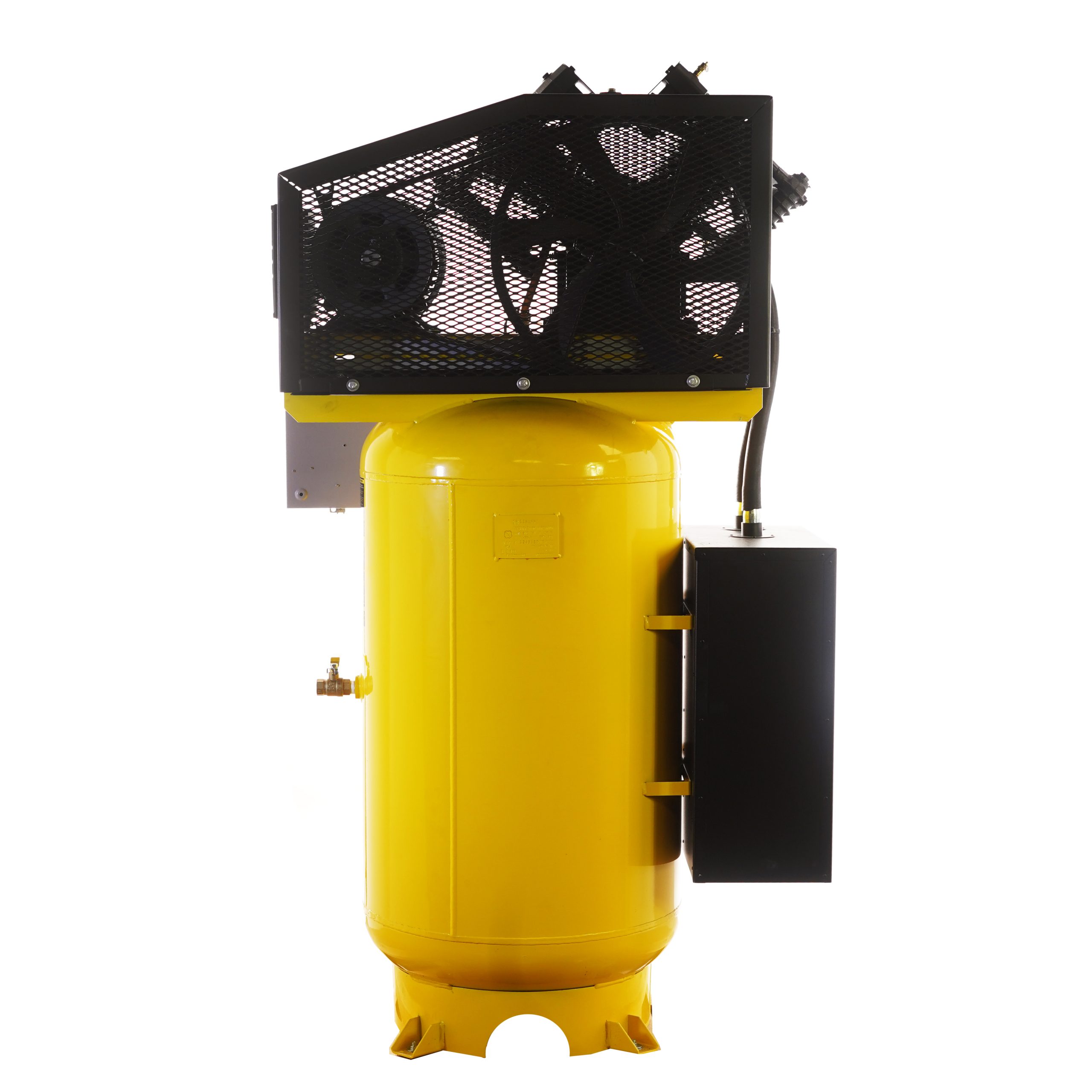 EMAX Silent Air Industrial 10HP V4 Two Stage 1Ph 38CFM 80 Gallon Air Compressor w/isolator pads - Splash Lubricated, w/isolator pads - Image 6