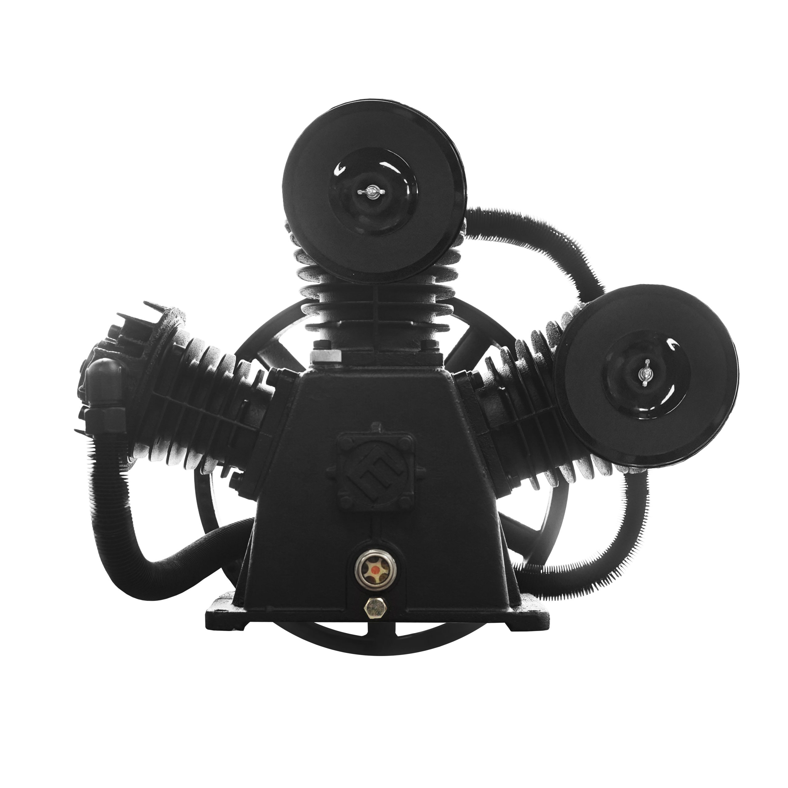 7.5HP 32CFM Displacement 2 Stage Reciprocating Splash Lube Bare Pump w/Flywheel - Image 4