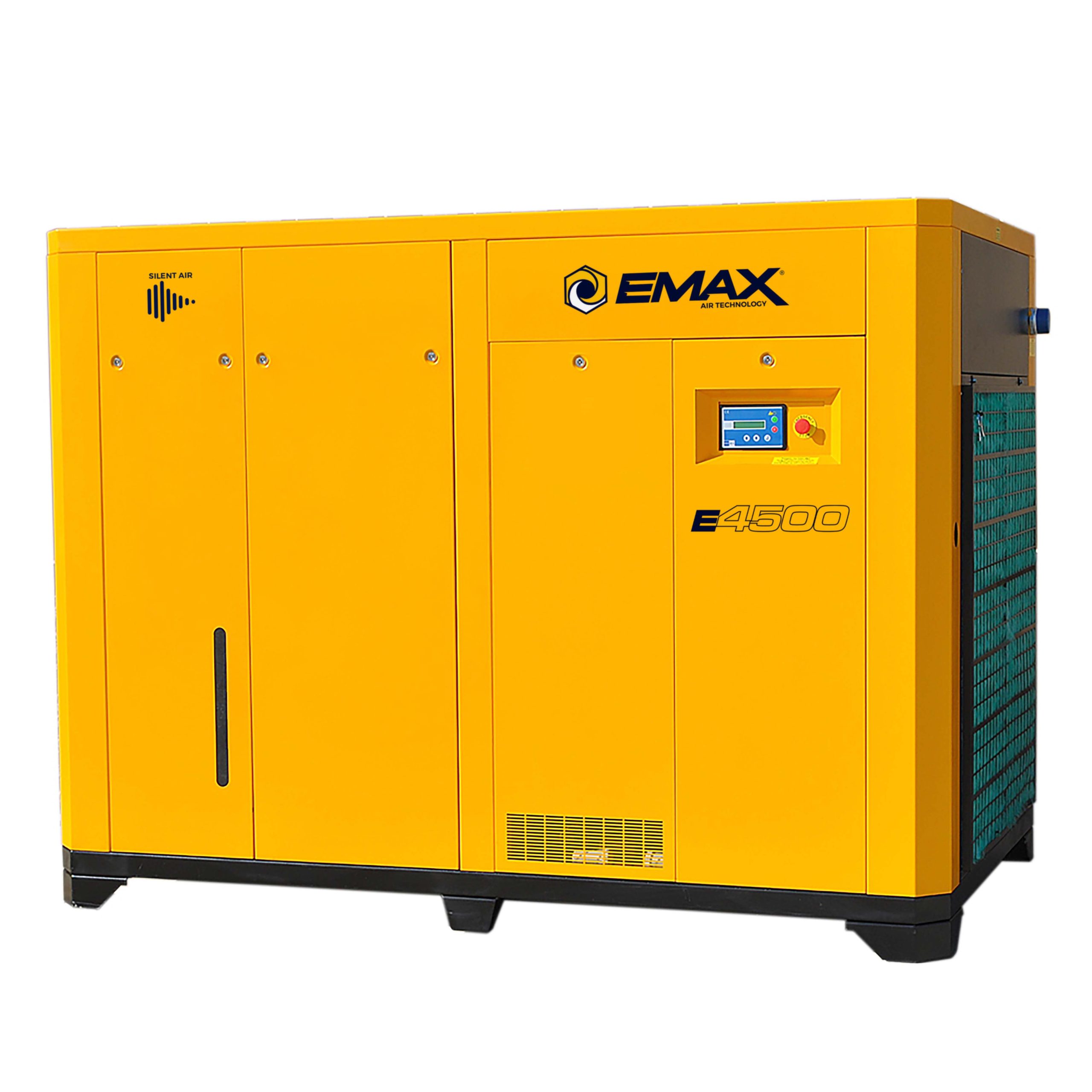 EMAX 125HP 3PH 460V 570CFM Energy Efficient Variable Speed Industrial Rotary Screw Compressor-Cabinet Only -100,000 HR pump life